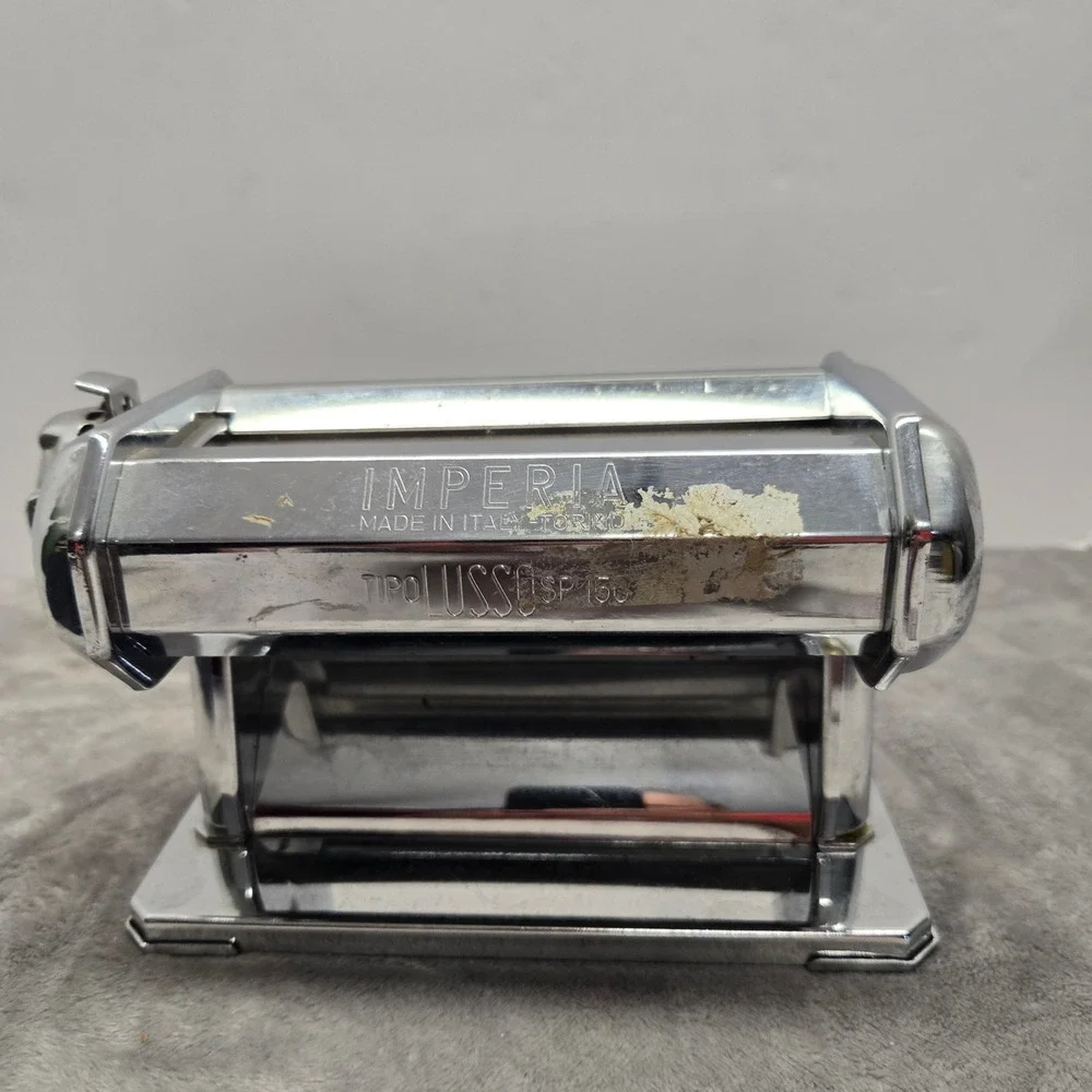 Vintage Imperia Tipo Lusso Pasta Machine Vitantonio Made in Italy Chrome Roller‎